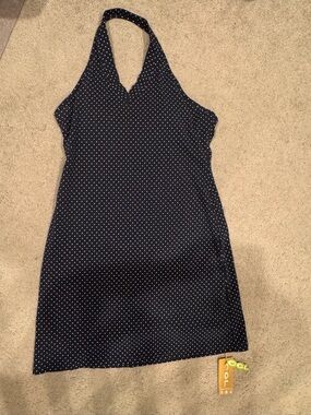 OGL Polka Dot Navy Halter Dress